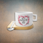 Cup with spoon and stand